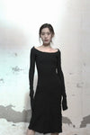 marc le bihan stretch dress 21911 black